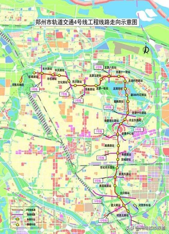 郑州地铁4号线路图最新详解